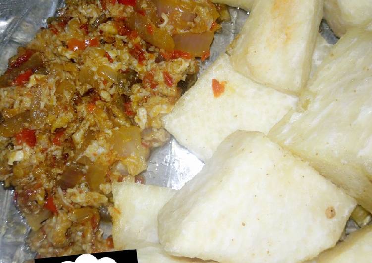 Steps to Make Any-night-of-the-week Yam and egg sauce | This is Recipe So Satisfying You Must Attempt Now !!