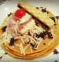 Cara Gampang Menyiapkan Resep  Pancake with Strawberry Ice Cream and Crunchy Waffel yang Lezat, Enak Banget