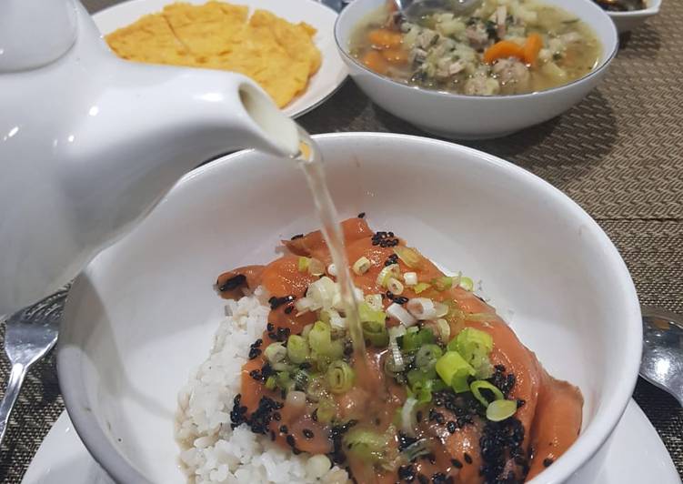 Cara mudah meracik Ochazuke salmon, Bikin Ngiler