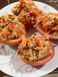 Jitomates rellenos de atún