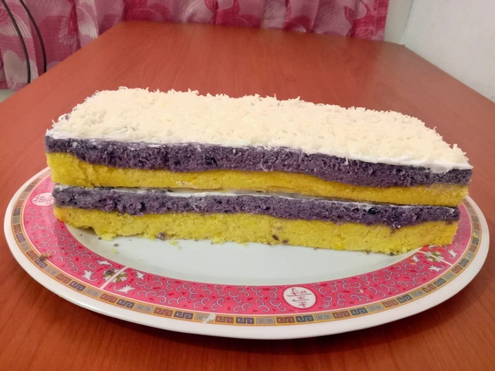 Cara Gampang Membuat Resep Bolu Lapis Ubi Ungu yang  Bikin Ketagihan Anti Ribet, Sempurna