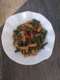Foto resep Tumis Kacang Panjang Tempe Pedas