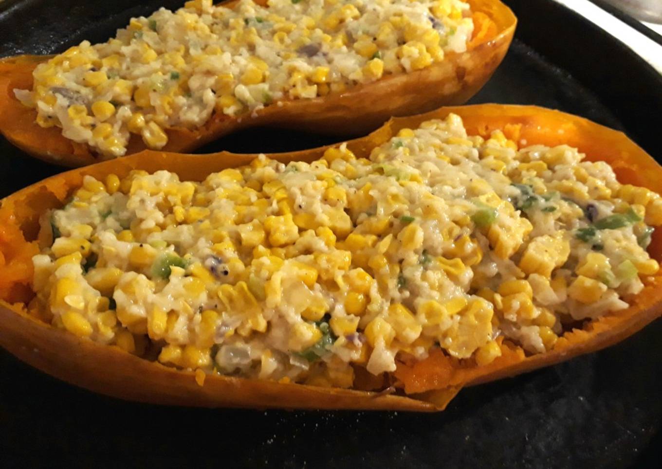 Calabaza rellena con humita