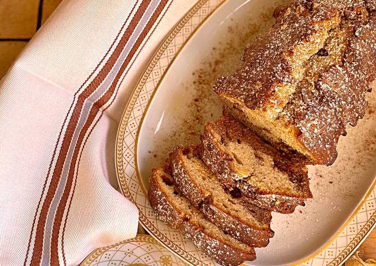 Plumcake alla banana 🍌 marmorizzato al cacao con cioccolato alle nocciole 🍫