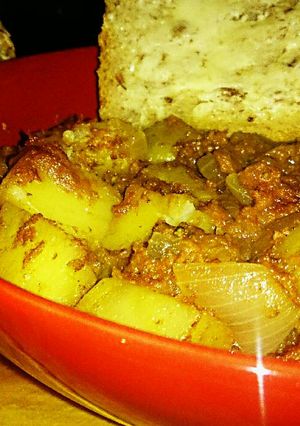 A picture of Tex's Corned Beef 'Tator Hash 🐮.