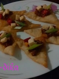 Foto resep Keripik Pangsit Saus Daging