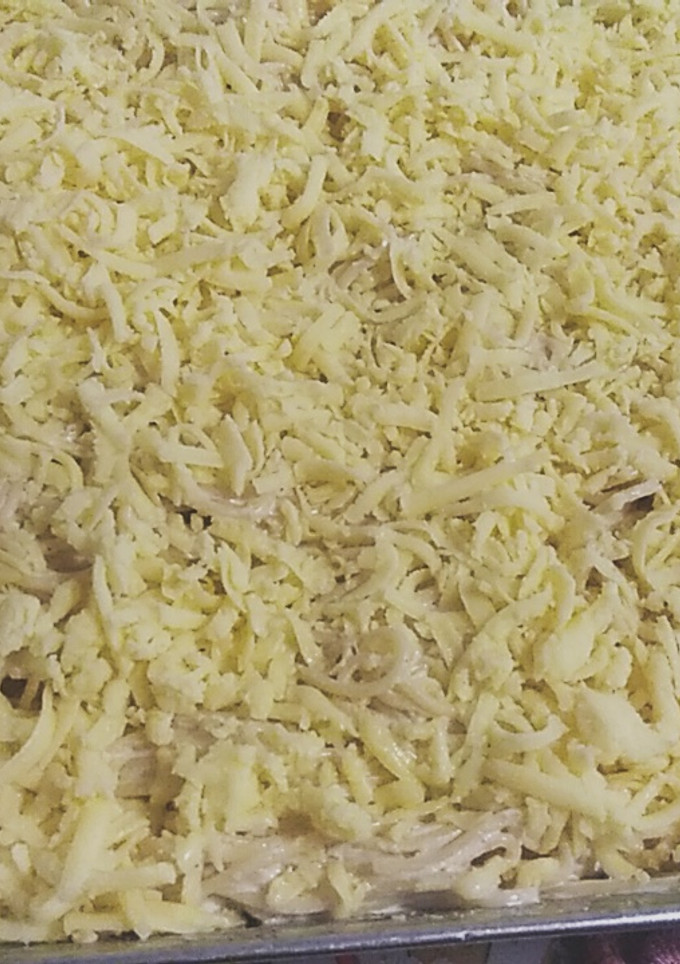 Una foto de Pasta Alfredo al horno