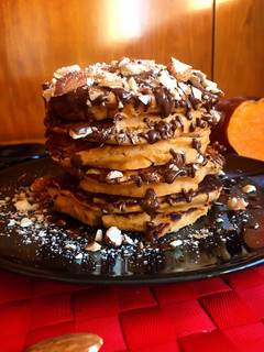 Una foto de Tortitas fit de boniato y almendras (sin gluten)