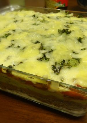 A picture of Easy Mexican Seven-Layer Dip.