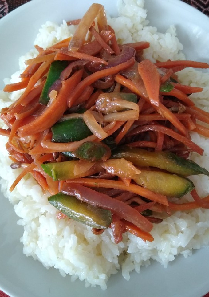 Una foto de Arroz con vegetales sin TACC - GlutenFree - Apta celíacos