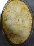Pastel de arroz y pollo