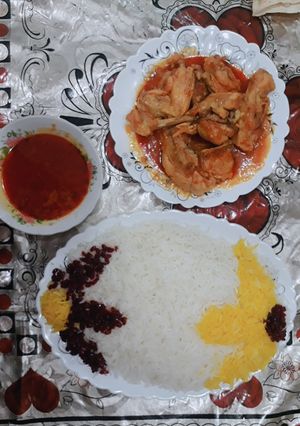 عکسی از دستور زرشک پلو با مرغ