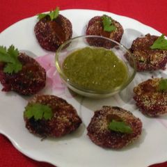 A picture of Amla beetroot tikki.