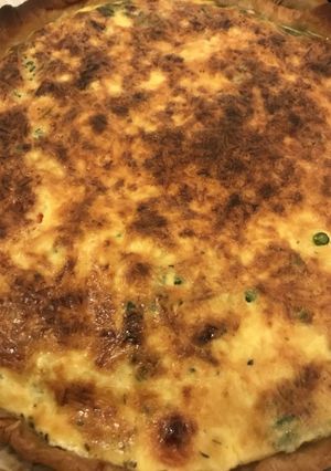 Une photo de Tarte aux légumes, au jambon et au fromage