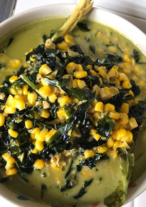 Foto resep Gulai Daun Pepaya (mix jagung manis dan ayam suwir)