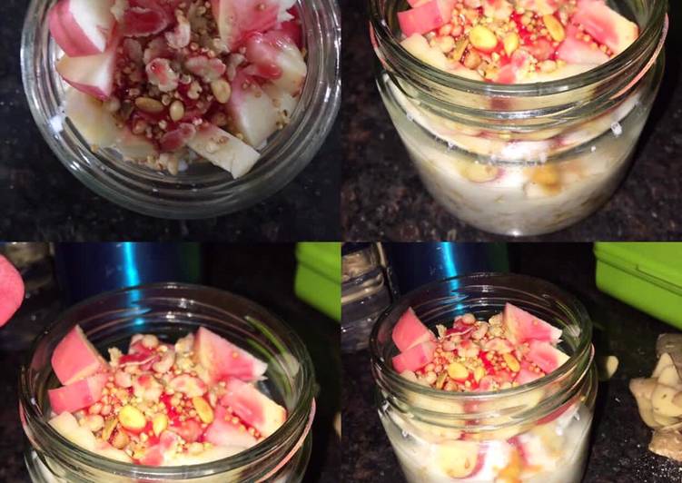 Steps to Make Ultimate Muesli, Corn Flakes, Fruit Jar