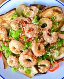 Cà Tím Nướng Sốt Mắm Tỏi & Tôm Áp Chảo 🍆🍤😻