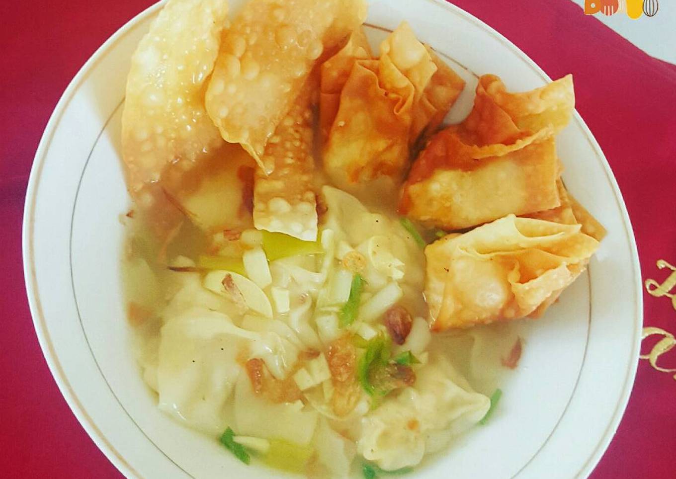 Pangsit rebus dan goreng simple