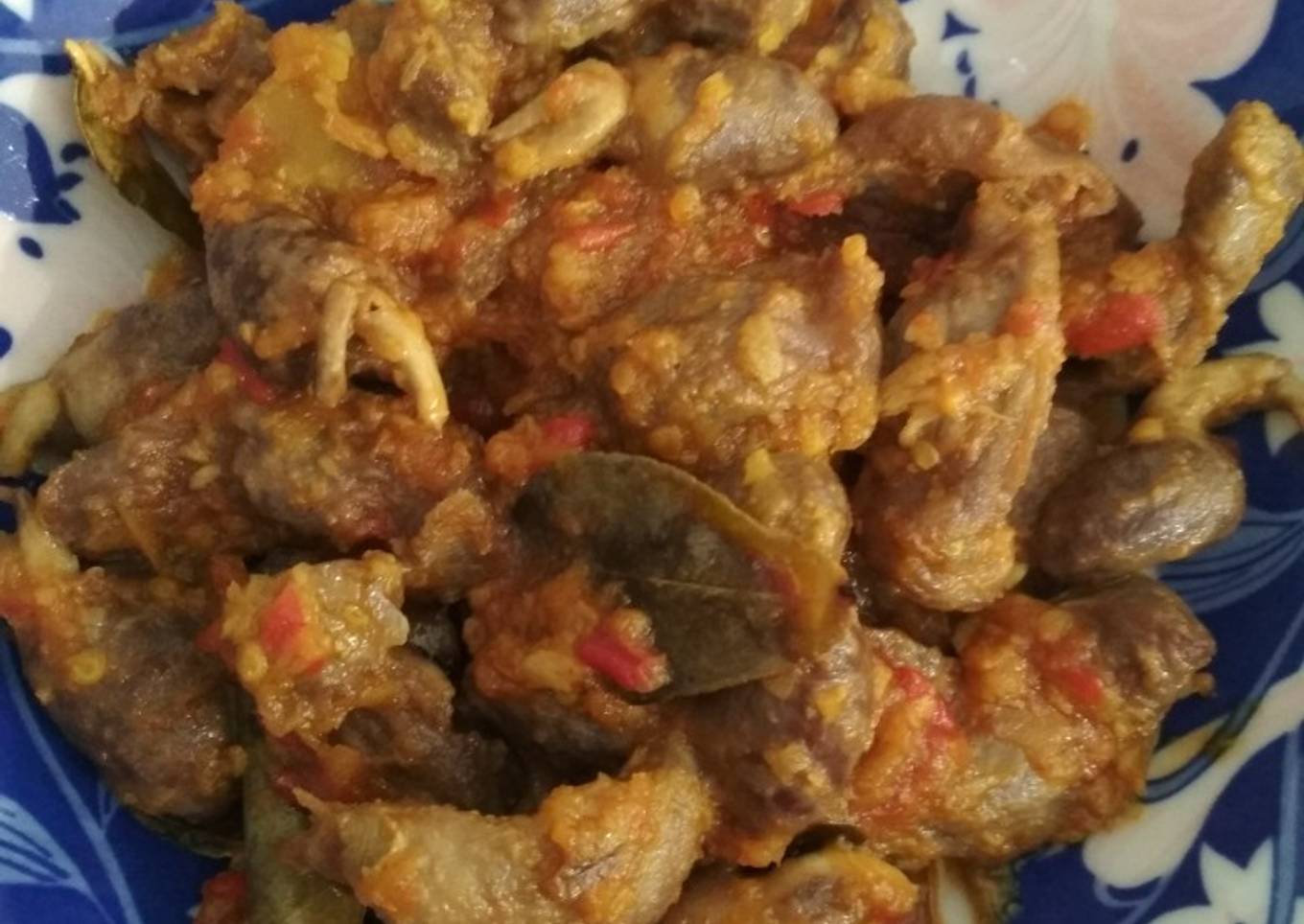 Balado ampela jantung ayam
