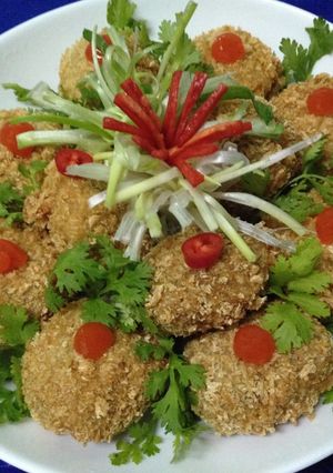 Hình của món BÁNH KHOAI MÔN CHIÊN GIÒN.