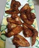 Alitas de pollo fritas
