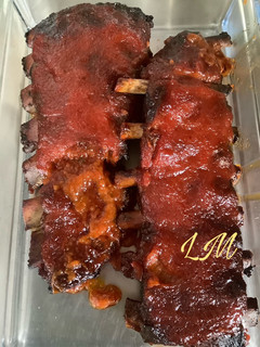 Una foto de Costillas ibéricas en salsa barbacoa