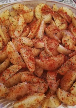 Una foto de Patatas gajo especiadas al horno