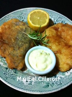 Una foto de Lomos de bacalao rebozado con mahonesa de cítricos