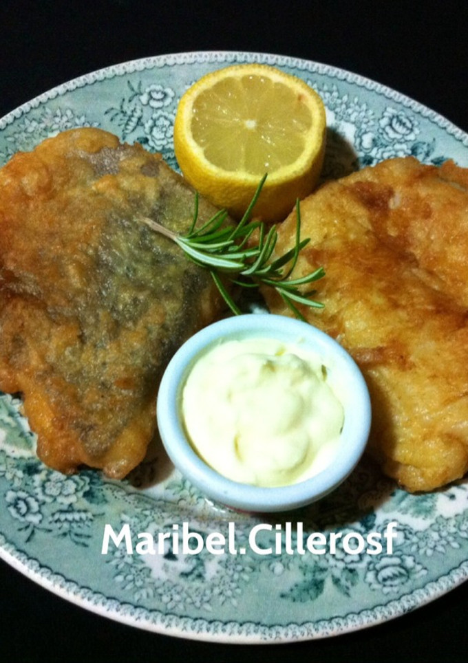 Una foto de Lomos de bacalao rebozado con mahonesa de cítricos