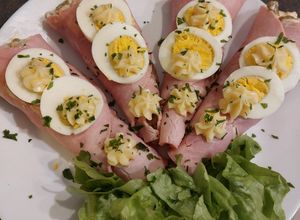 Une photo de Cornets au jambon