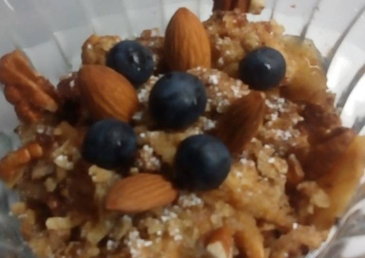 Easiest Way to Prepare Ultimate Crocante de avena,🍎🍎🍎 manzana, nueces pecan y arándanos