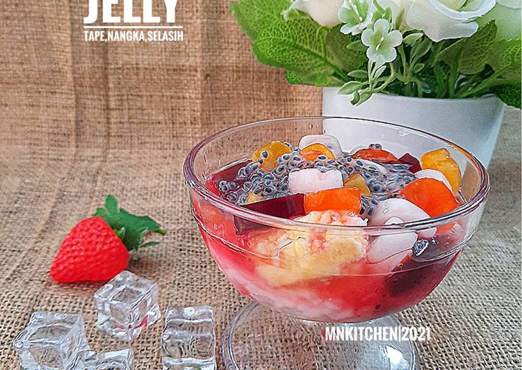 Resep Unik Es Campur Jelly (tape,nangka,selasih) Ala Restoran