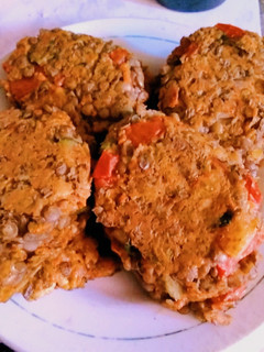 Una foto de Hamburguesas de lentejas (receta vegetariana)