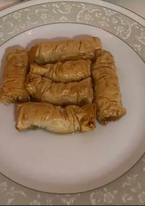 صورة لوصفة بقلاوة بالفول السوداني