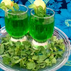 A picture of Quice Lemonade Mint Sprig Drink #Cookpadapp #Drink_Competition.