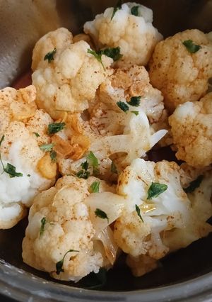 Una foto de Coliflor al Ajo arriero