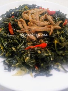 Foto resep Tumis Daun Singkong Teri