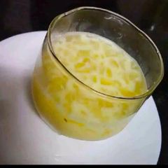 A picture of Ice apple milk sharbath.