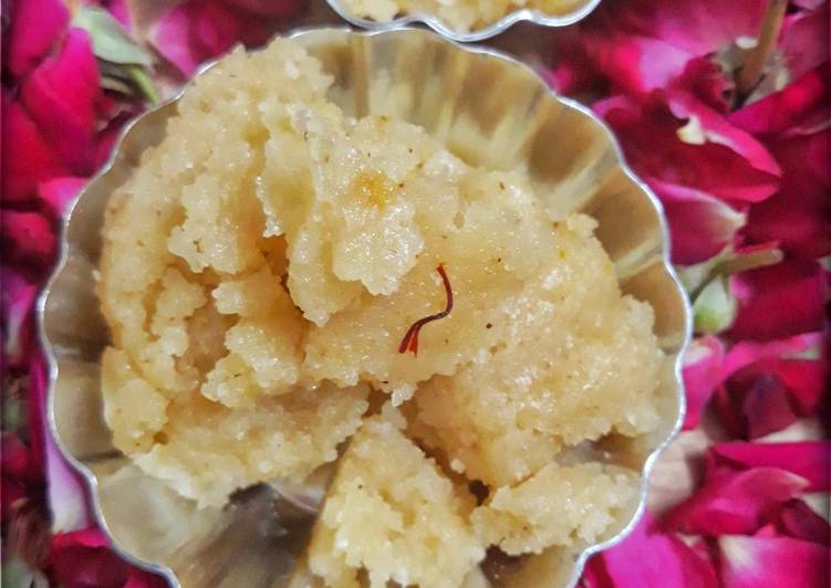 Steps to Make Perfect Suji besan halva