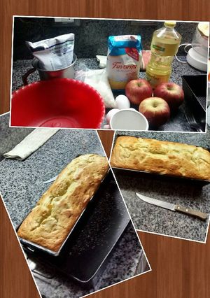 Una foto de Torta abudinada de manzanas