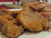 Una foto de solomillo de cerdo agridulce