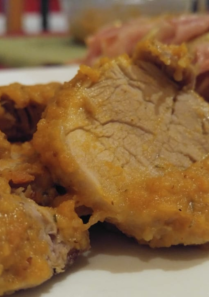 Una foto de Solomillo de cerdo con salsa agridulce de naranja