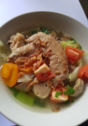 Foto resep Sop Ayam Bakso Segar