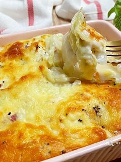 焗烤奶油白菜 的食譜成品照片