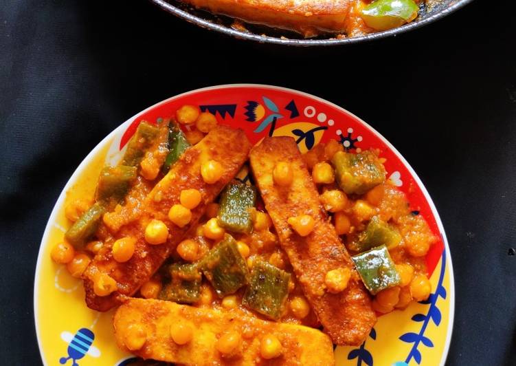 Paneer corn capsicum masala