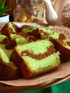 Foto resep Bolu Pandan Coklat Putih Telur