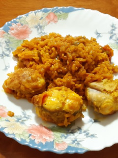 Una foto de Arroz con rape