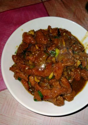 Foto resep Daging sapi lada hitam empukkkk (beef blackpepper)
