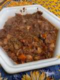 Bœuf aux tomates, champignons et carottes violettes (pour pâtes ou riz)