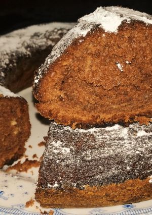 Una foto de Budín de banana y chocolate